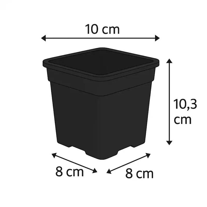 Doniczka 1l kwadratowa wymiary