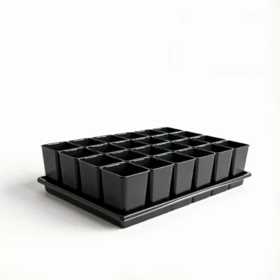 wysokie doniczki do rozsady 24x + tacka do wysiewu 60x40cm