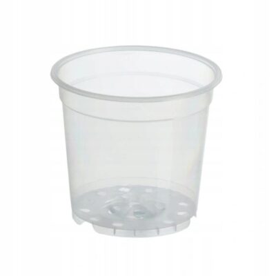 Doniczka bezbarwna transparentna 19 cm