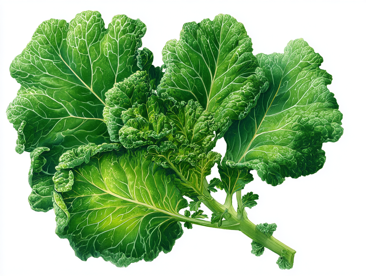 Jarmuż ilustracja botaniczna